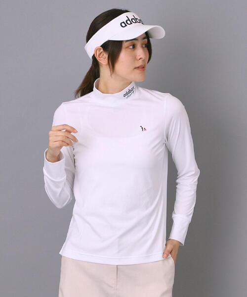 adabat(アダバット)の「【新レーベル ADABAT NAVY】UVカット/吸水速乾 インナー長袖モックネックT(Tシャツ/カットソー・レディース・ブラック/ホワイト・36/42/38/40)」の3枚目の写真
