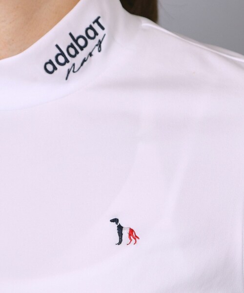 adabat(アダバット)の「【新レーベル ADABAT NAVY】UVカット/吸水速乾 インナー長袖モックネックT(Tシャツ/カットソー・レディース・ブラック/ホワイト・36/42/38/40)」の7枚目の写真