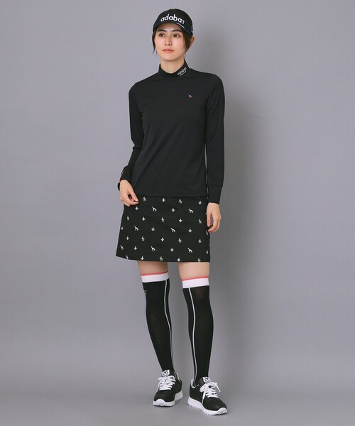 adabat(アダバット)の「【新レーベル ADABAT NAVY】UVカット/吸水速乾 インナー長袖モックネックT(Tシャツ/カットソー・レディース・ブラック/ホワイト・36/42/38/40)」の10枚目の写真