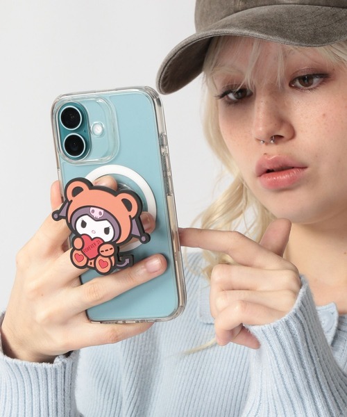 FOREVER 21（フォーエバー トゥエンティーワン）の「【クロミ】スマホグリップ（スマホグッズ・レディース・パープル/ブラウン・FREE）」の2枚目の写真