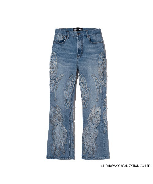 glamb（グラム）の「hide Tribal Denim（デニムパンツ・メンズ・ブラック/ライトインディゴブルー・XS/S/M/L）」の14枚目の写真