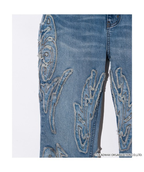 glamb（グラム）の「hide Tribal Denim（デニムパンツ・メンズ・ブラック/ライトインディゴブルー・XS/S/M/L）」の5枚目の写真