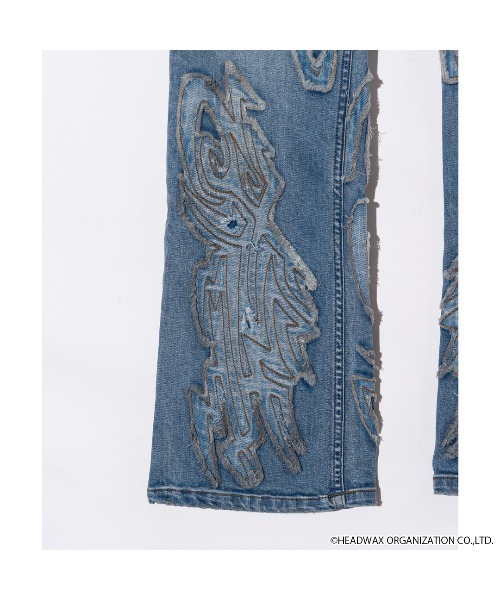 glamb（グラム）の「hide Tribal Denim（デニムパンツ・メンズ・ブラック/ライトインディゴブルー・XS/S/M/L）」の4枚目の写真