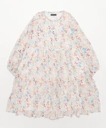 zuppa di zucca（ズッパ デ ズッカ）の「小花柄シフォン長袖ワンピース（ワンピース）」