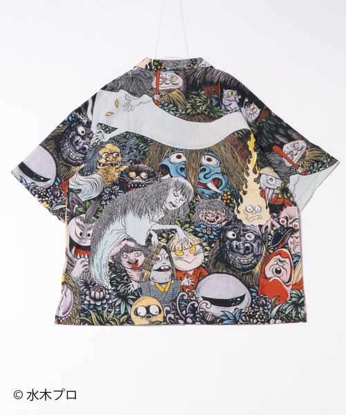 カヤ（カヤ）の「《水木しげる》アロハシャツ Lサイズ（シャツ/ブラウス・メンズ・ブラック/ブラウン/グリーン・L）」の5枚目の写真