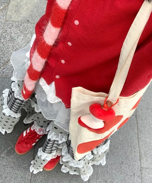 DIAVEL（ディアベル）の「【3色展開】レースフリルギンガムスカート（スカート・レディース・グレー/ブルー/レッド・M）」の10枚目の写真