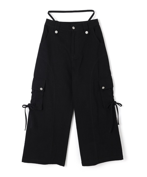 M DOLLY(エムドリー)の「*M DOLLY original* edgy laceup cargo pants/エッジィレースアップカーゴパンツ(カーゴパンツ・レディース・ブラック/ベージュ・XS/S/M)」の18枚目の写真