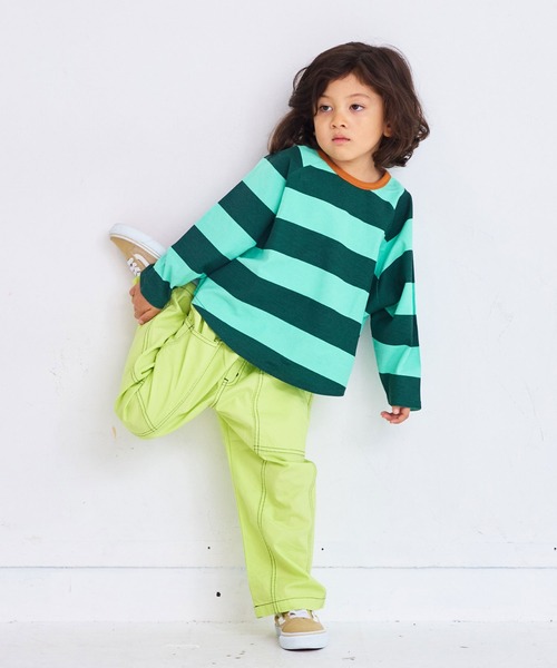 MARKEY'S（マーキーズ）の「総柄ラグランロンティー（Tシャツ/カットソー・キッズ・ブラック系その他/ピンク系その他/イエロー系その他/グリーン系その他・80/90/95/100/110/120/130/140/150）」の12枚目の写真