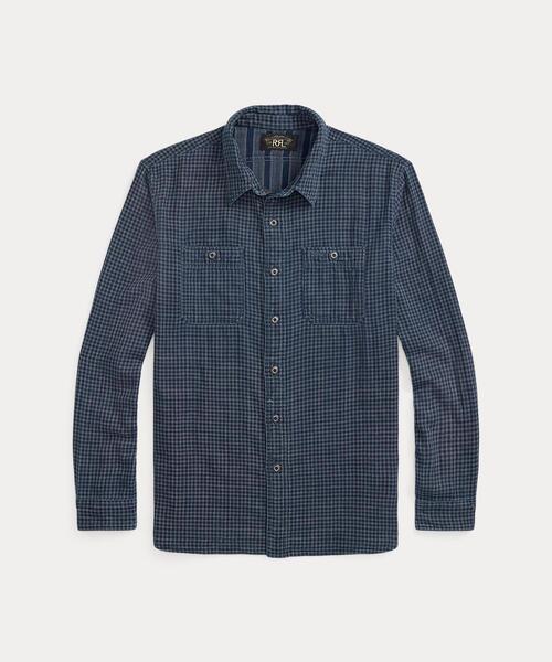 ニコ　RRL ダブルフェイス　チェックシャツ ニコ様専用 RRL ダブルフェイス チェックシャツ - メルカリ