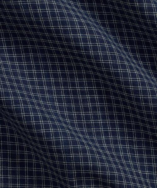 インディゴ チェックド ダブルフェイスド ワークシャツ（シャツ