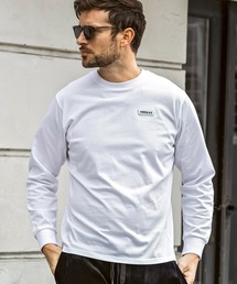 1PIU1UGUALE3 RELAX(ウノピゥウノウグァーレトレ リラックス)プレートロゴ スマートシルエット シルケット生地 ロングTシャツ