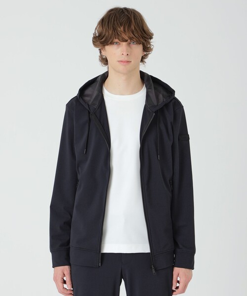 BLACK LABEL CRESTBRIDGE(ブラックレーベル・クレストブリッジ)の「【BLACK lab.】バッググリッドテクニカルパーカー(パーカー・メンズ・ブラック/グリーン系その他7/ネイビー・XL/L/M)」の1枚目の写真