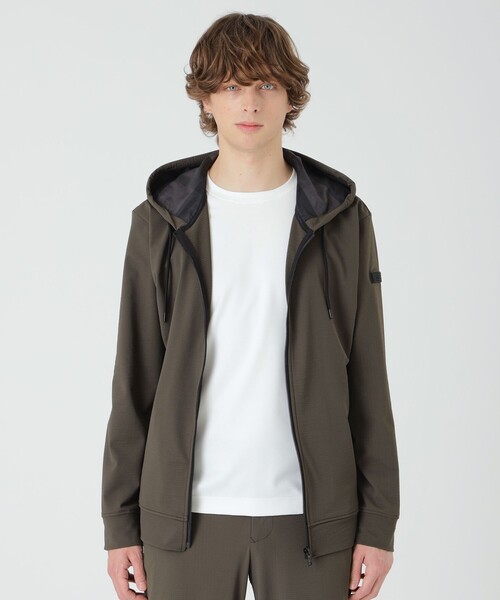 BLACK LABEL CRESTBRIDGE(ブラックレーベル・クレストブリッジ)の「【BLACK lab.】バッググリッドテクニカルパーカー(パーカー・メンズ・ブラック/グリーン系その他7/ネイビー・XL/L/M)」の3枚目の写真