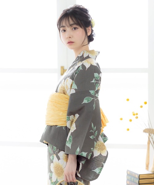簡単着付け】レディース セパレート浴衣 2点セット（二部式浴衣＋しわ