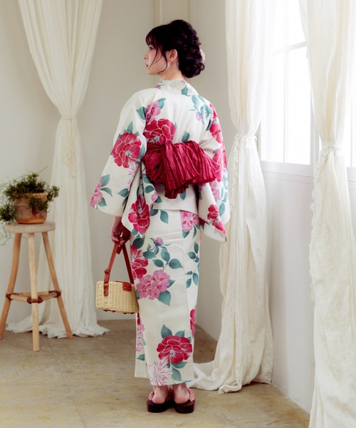 ✨️未使用品✨️ ♦︎綿麻 浴衣♦︎ クレマチス セール】KIMONOMACHI オリジナル セパレート レディース浴衣 2点