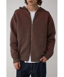 AZUL by moussy | ミックスカラーリップル編みニットパーカー(ニット/セーター)