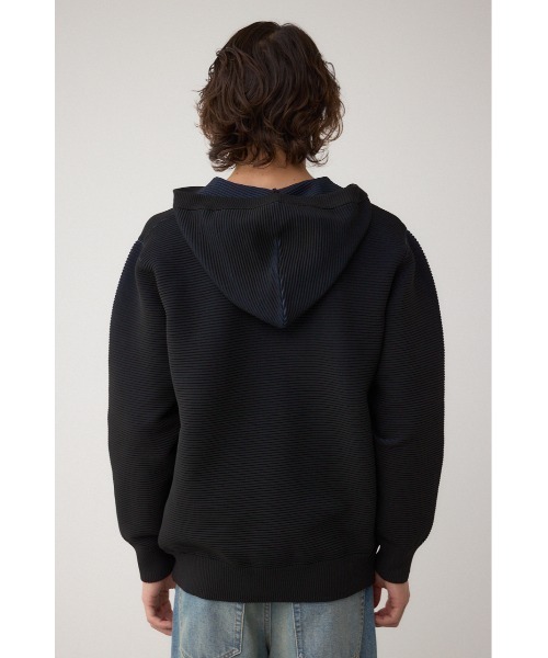 AZUL by moussy（アズールバイマウジー）の「ミックスカラーリップル編みニットパーカー（ニット/セーター・メンズ・グレー/ブラウン/ブラック・MEDIUM/LARGE）」の9枚目の写真