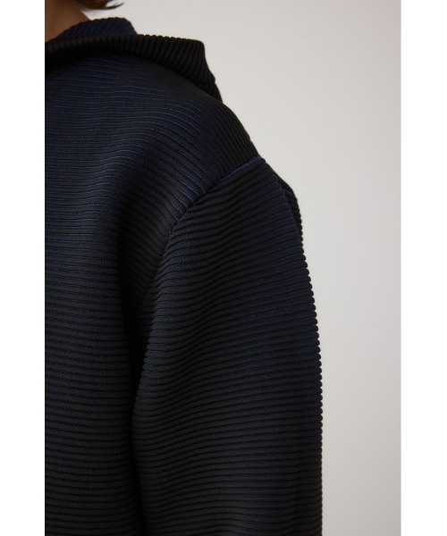 AZUL by moussy（アズールバイマウジー）の「ミックスカラーリップル編みニットパーカー（ニット/セーター・メンズ・グレー/ブラウン/ブラック・MEDIUM/LARGE）」の12枚目の写真