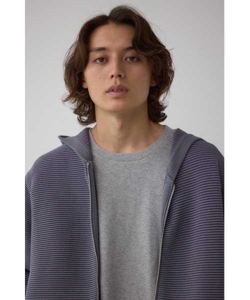AZUL by moussy（アズールバイマウジー）の「ミックスカラーリップル編みニットパーカー（ニット/セーター・メンズ・グレー/ブラウン/ブラック・MEDIUM/LARGE）」の17枚目の写真