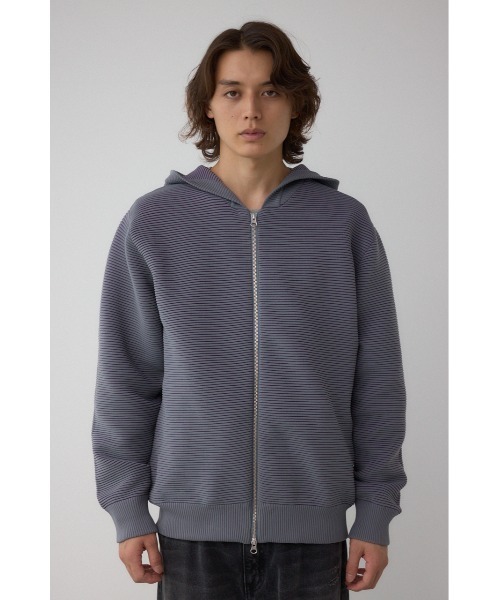 AZUL by moussy（アズールバイマウジー）の「ミックスカラーリップル編みニットパーカー（ニット/セーター・メンズ・グレー/ブラウン/ブラック・MEDIUM/LARGE）」の20枚目の写真