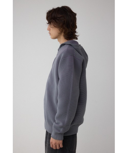 AZUL by moussy（アズールバイマウジー）の「ミックスカラーリップル編みニットパーカー（ニット/セーター・メンズ・グレー/ブラウン/ブラック・MEDIUM/LARGE）」の21枚目の写真