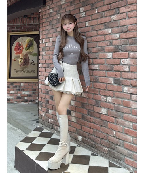 最安値 新品未使用ダーリッチ　DARCHロゴニットトップス ダーリッチ Darich DARCHロゴニットトップス （グレー