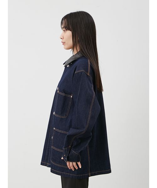 ハーフ丈デニムカバーオール（デニムジャケット）｜Mila Owen（ミラ