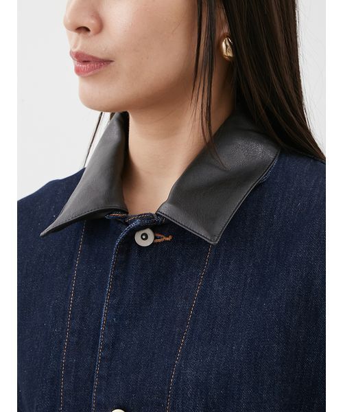 ハーフ丈デニムカバーオール（デニムジャケット）｜Mila Owen（ミラ