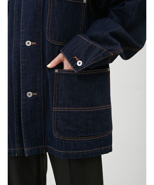 ハーフ丈デニムカバーオール（デニムジャケット）｜Mila Owen（ミラ