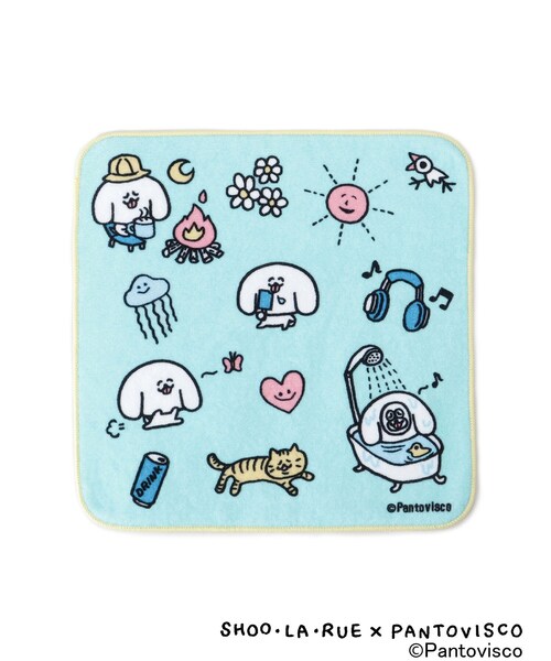 SHOO・LA・RUE（シューラルー）の「【パントビスコ／ぺろち】ハンドタオル（ハンカチ/ハンドタオル・レディース・ブルー系その他/ブルー系3/ホワイト系4/イエロー系その他5/ライトブルー・00）」の6枚目の写真
