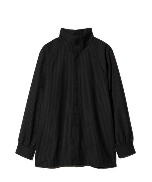 セール】Suit Fabric High Neck Shirt / スーツファブリックハイネック