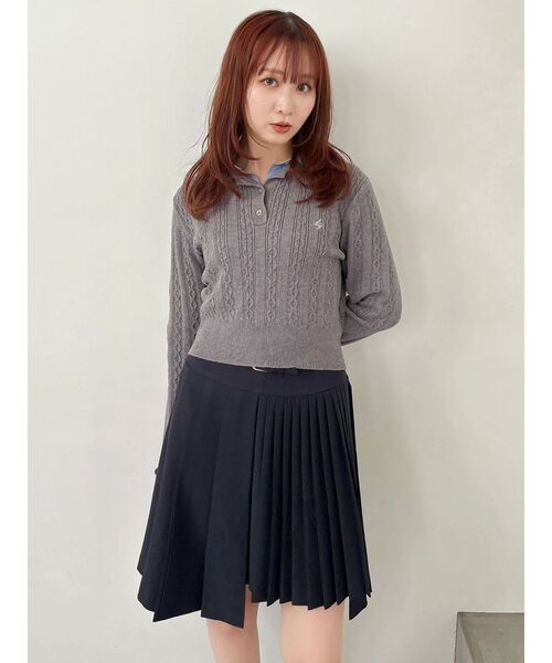 dazzlin(ダズリン)の「ミディアシメプリーツスカート(スカート・レディース・ブラウン/ネイビー・MEDIUM/SMALL)」の8枚目の写真