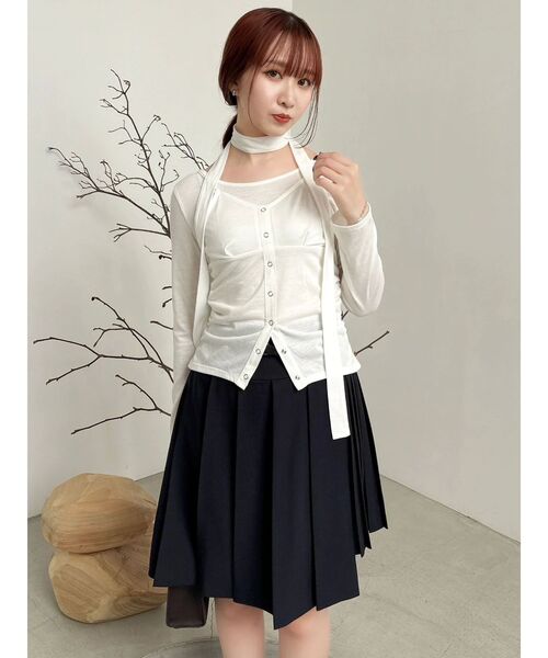 dazzlin(ダズリン)の「ミディアシメプリーツスカート(スカート・レディース・ブラウン/ネイビー・MEDIUM/SMALL)」の18枚目の写真