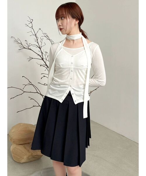 dazzlin(ダズリン)の「ミディアシメプリーツスカート(スカート・レディース・ブラウン/ネイビー・MEDIUM/SMALL)」の19枚目の写真