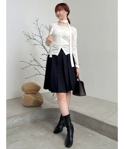 dazzlin(ダズリン)の「ミディアシメプリーツスカート(スカート・レディース・ブラウン/ネイビー・MEDIUM/SMALL)」の20枚目の写真