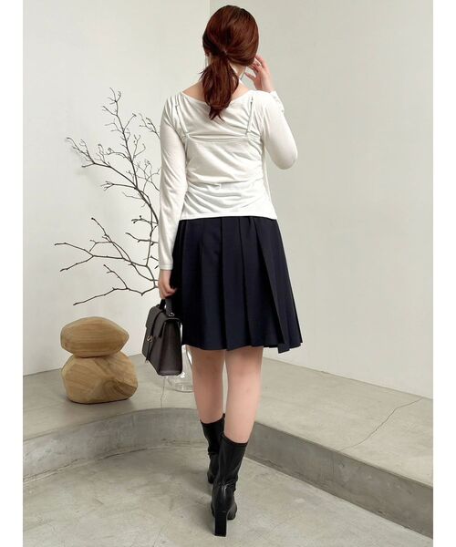 dazzlin(ダズリン)の「ミディアシメプリーツスカート(スカート・レディース・ブラウン/ネイビー・MEDIUM/SMALL)」の21枚目の写真