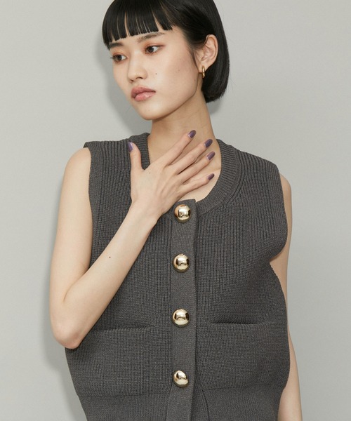 新品】ミドルニットジレ アダムエロペ アダムエロペ adam et Rope