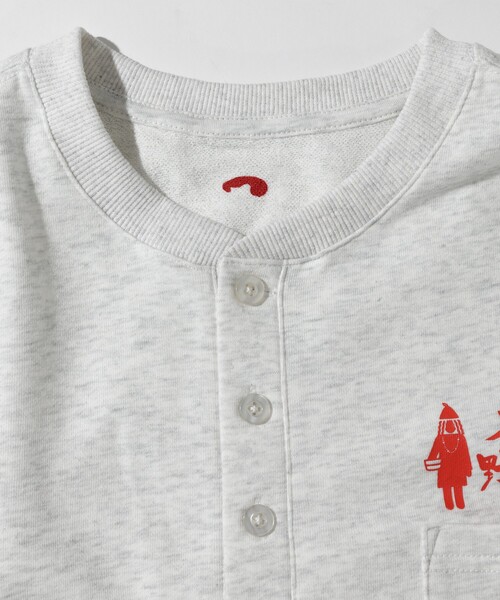 FREAK'S STORE（フリークスストア）の「SAUVENIR/サウベニア 別注 KANNAIGI × サウナ田ヒロユキ ロングスリーブ裏毛/館内着/セットアップ/ナップサック付き（ルームウェア/パジャマ・メンズ・サックスブルー/ブラック/ブラウン/ホワイト/イエロー/グレー・LARGE/MEDIUM/SMALL/#18）」の9枚目の写真