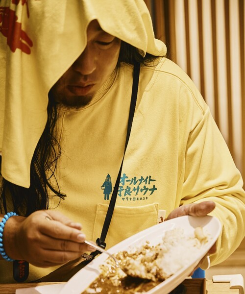 サウナ田ヒロユキ×サウベニア　別注 館内着上下＆ナップザック3点セット　新品 SAUVENIR/別注 KANNAIGI × サウナ田ヒロユキ パイル 館内着
