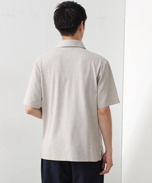 THE SHOP TK (ザ ショップ ティーケー )の「ギミックメランジ天竺ポロシャツ(ポロシャツ・メンズ・ベージュ/ネイビー・02/03/04)」の4枚目の写真