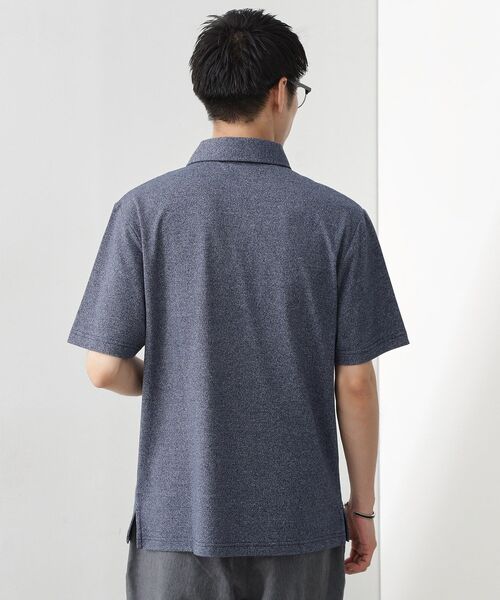 THE SHOP TK (ザ ショップ ティーケー )の「ギミックメランジ天竺ポロシャツ(ポロシャツ・メンズ・ベージュ/ネイビー・02/03/04)」の7枚目の写真