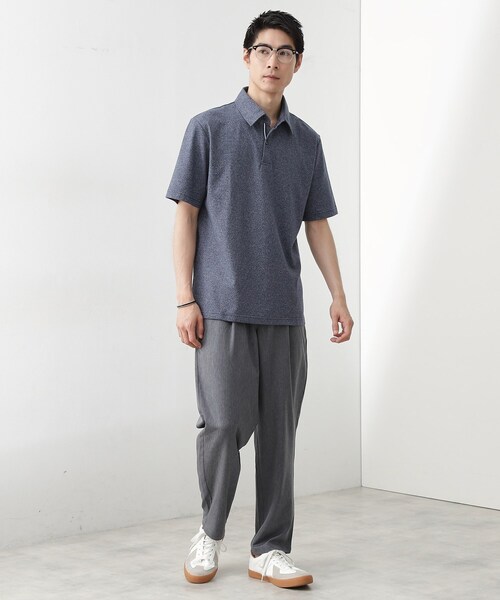 THE SHOP TK (ザ ショップ ティーケー )の「ギミックメランジ天竺ポロシャツ(ポロシャツ・メンズ・ベージュ/ネイビー・02/03/04)」の8枚目の写真