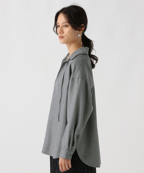Elura（エルーラ）の「ツイードライクスキッパーシャツ/578314（シャツ/ブラウス・レディース・ブラウン/グレー・FREE）」の16枚目の写真