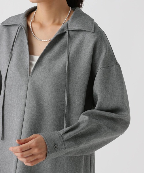 セール】ツイードライクスキッパーシャツ/578314（シャツ/ブラウス