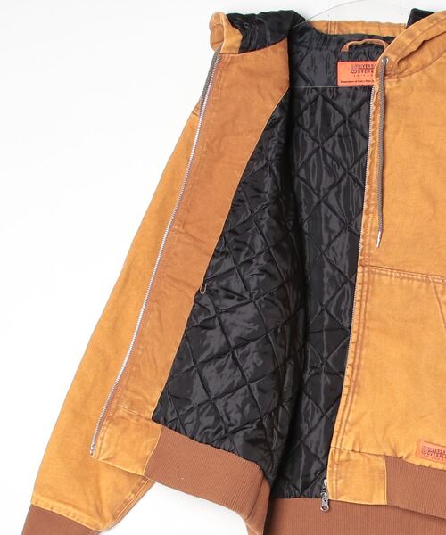 UNIVERSAL OVERALL（ユニバーサルオーバーオール）の「UNIVERSAL OVERALL / HOODIE JACKET / U2531425（ブルゾン・レディース・キャメル/ブラック・X-LARGE/LARGE）」の8枚目の写真