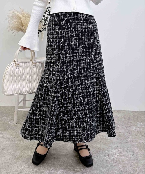 INGNI（イング）の「バックレースアップツイードマーメイドスカート／A（スカート・レディース・ホワイト系その他7/ブラウン系その他2/ブラック系その他7・FREE）」の7枚目の写真