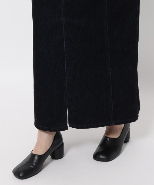 mysty woman（ミスティウーマン）の「【セットアップ着用可】フロッキーカコウデニムスカート 586720（スカート・レディース・ブラック・SMALL/MEDIUM）」の11枚目の写真