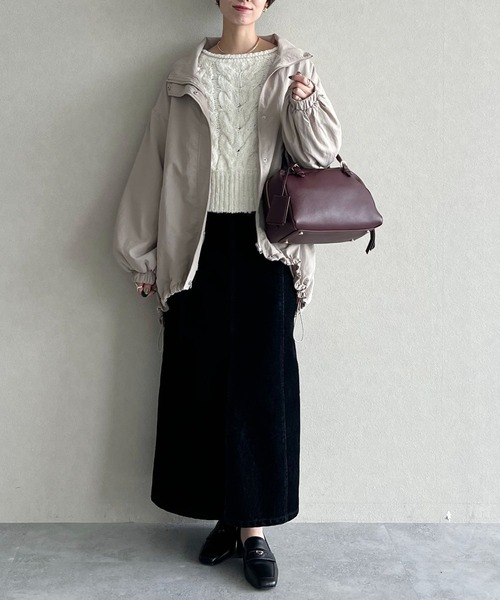 mysty woman（ミスティウーマン）の「【セットアップ着用可】フロッキーカコウデニムスカート 586720（スカート・レディース・ブラック・SMALL/MEDIUM）」の18枚目の写真