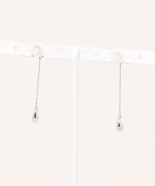 Three Four Time(スリーフォータイム)の「ドロップロングセラミックポストピアス(ピアス(両耳用)・レディース・シルバー/ゴールド・FREE)」の4枚目の写真