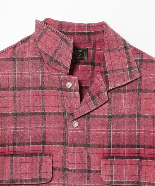 BEAMS HEART（ビームスハート）の「フェードチェック オープンカラー ネルシャツ【ユニセックス】（シャツ/ブラウス・メンズ・レッド/グリーン・LARGE/MEDIUM/SMALL）」の19枚目の写真